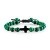 Prayer Men Women Bracelet Hematite Cross Rosary Natural Stone Beads Jesus Onyx Meditation Bracelets Bangles Jewelry Gift Pulsera