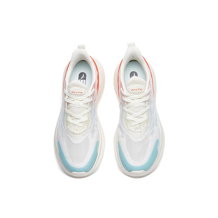 Anta Variety Training Collection Training Shoes Women's Low Top Ivory White/fluorescent Chrysanthemum Orange/light Steel Blue 122227718-3