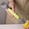 Spremiagrumi e Grattugia Limone Multifunzione - Manico Verde Lama in Acciaio Inossidabile per Spremere e Grattugiare Agrumi, Utensile da Cucina