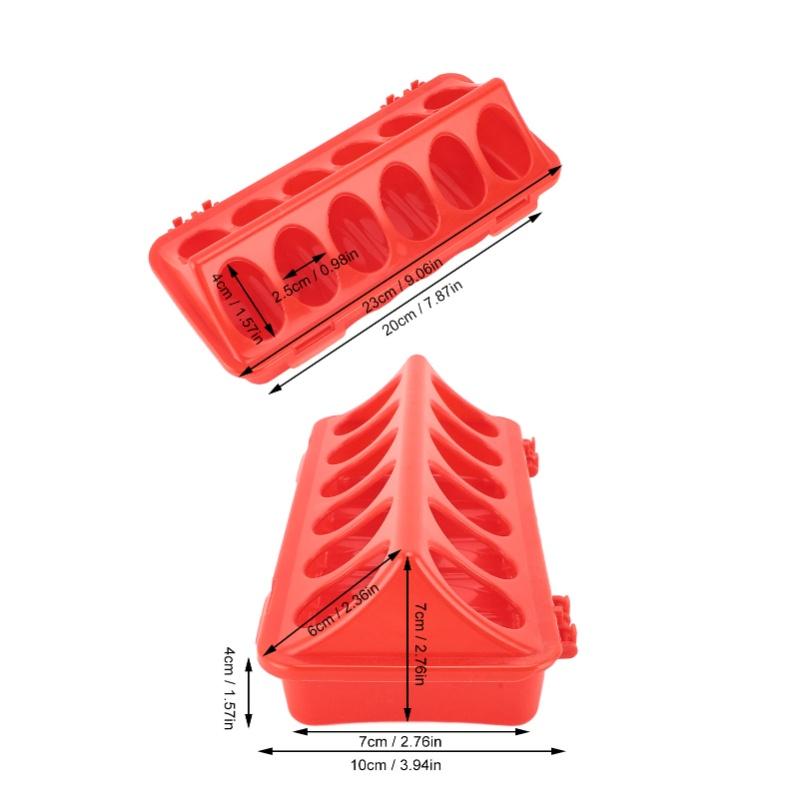 5pcs Flip Top Pigeon Feeder Anti Spill Feeding Tray No Waste No Mess Small Poultry Feeder With Holes For Pigeon Birds Poultry