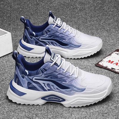 Herrenschuhe 2024 neu Herbst Mesh Sport Laufschuhe höhenvergrößernde Wellenschuhe für Teenager Putian lässige Dad-Trendschuhe für Herren