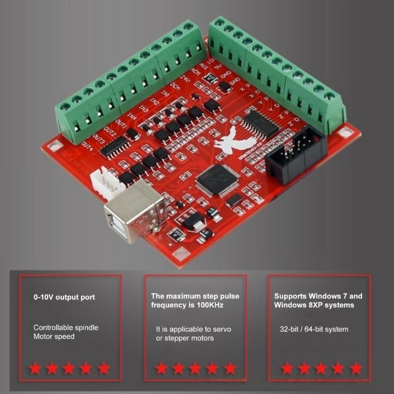 Motor Board USB MACH3 100Khz 4 Shaft Interfaces Driver Motion Controller Driver Board Machine Control Board Replacement