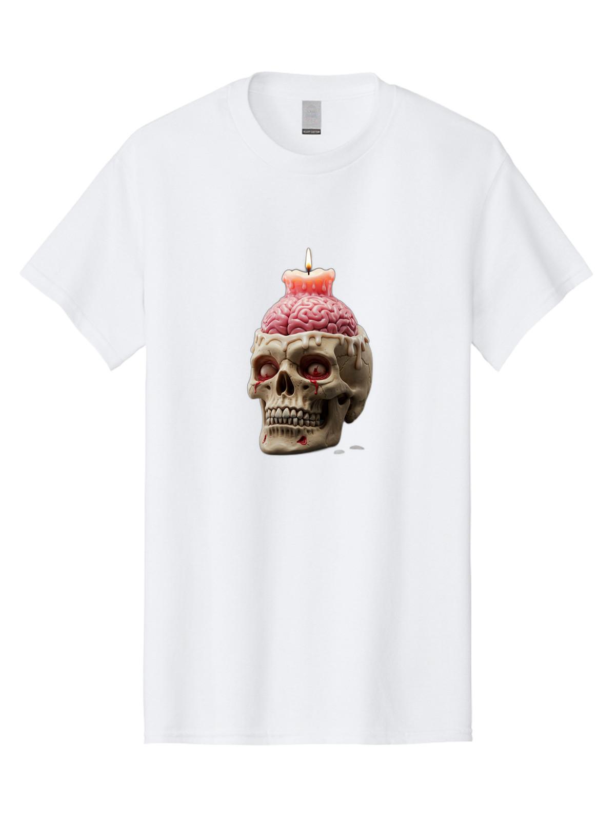 Skull-Candle-2 Mens Graphic Tee, 100% Cotton, Casual Summer Wear S