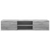 Wooden Cabinet 150 x 39 x 30 cm Grey Sonoma Wood Material
