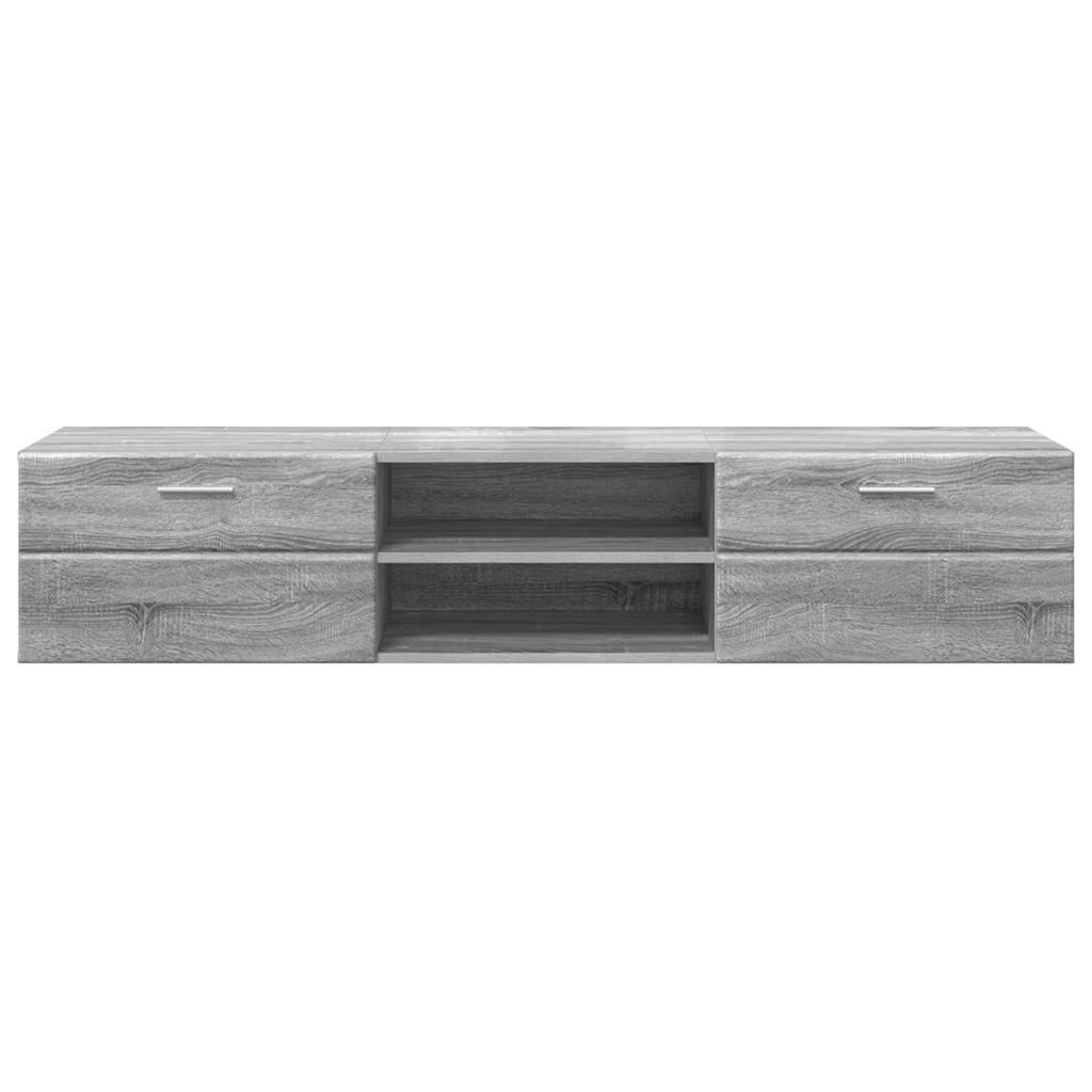 Wooden Cabinet 150 x 39 x 30 cm Grey Sonoma Wood Material