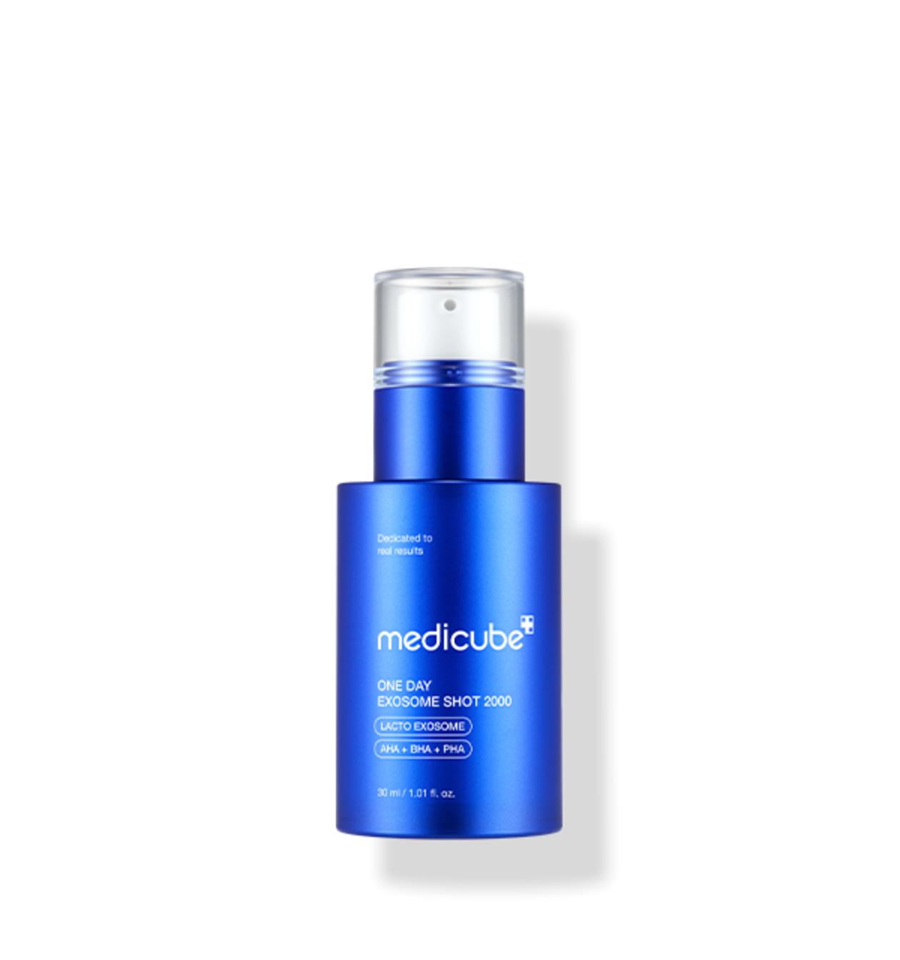 

MEDICUBE Face & Body Double Shot Set Zero Exosome Shot 2000/7500 + Body Peeling Shot + One Day Cream Mini + Pore Pads (10pcs) Zero Exosome Shot 2000