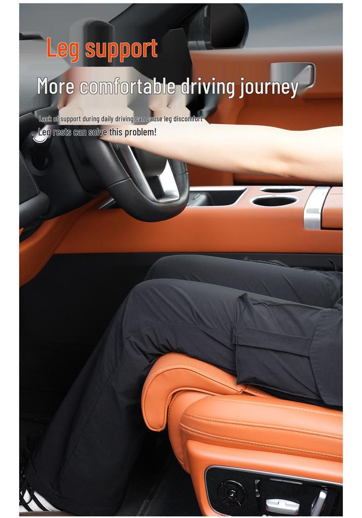 Four Seasons Universal Car Seat Cushion with Integrated Leg Rest for Pressure Relief