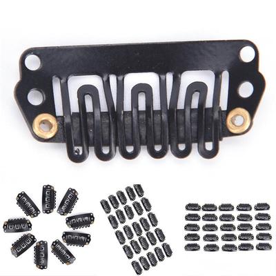 40 τμχ Ατσάλινες κουμπωτά κλιπ σχήματος U για προεκτάσεις μαλλιών με πούπουλα Περούκες υφάδι