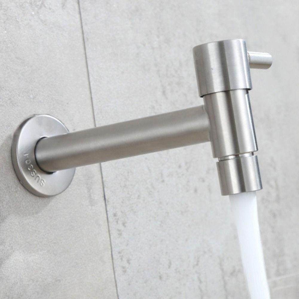 Wall Mounted Washing Machine Faucet T Shape Single Cold Faucet Practical Garden Bibcock  Bathroom
