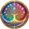 Tin Tree of Life Metal Wall Art 8 Inch Round Mandala Boho Decor