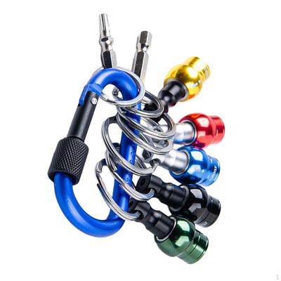 8Pcs Bit Holder Keychain, Multifunctional Keychain Quick Release Shank
