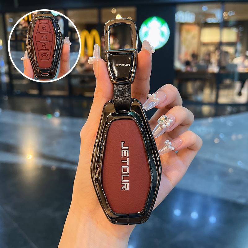 Car Key Case Cover Shell Fob For Chery Jetour X70 X90 X95 Plus 2020 2021 2022 Remote Holder Keychain Accessories