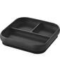 Yamazaki Tower Silicone Baby Food Tray with Suction Cups, Black, W18 X D18 X H4.1cm, Dishwasher, Microwave, and Freezer Safe, Non-Tip, Easy To Scoop,