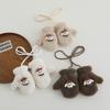 Children's Lambswool Mittens with Neck Strap - Cute Dog Design, Warm & Thickened, Unisex Korean Style