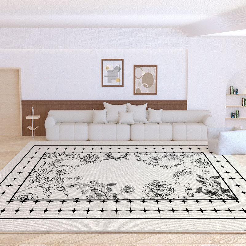 Modern French Loop Pile Carpet: Oriental Design for Living Room, Bedroom, Study, or Bedside