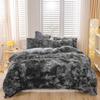 Set Copripiumino Peluche Tie Dye Y2K da 3 Pezzi ( 1 Copripiumino + 2 Federe), Set Biancheria da Letto Morbido e Caldo