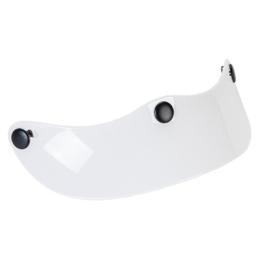 Motorcycle Helmet with Brim, Cruiser Locomotive Retro Helmet Sun Visor, Universal Tri-Fold Cap with Tongue-Lock Shutters (White)