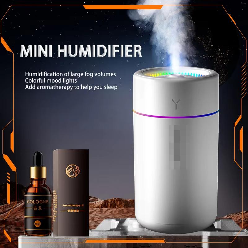 350ML Car Air Humidifier USB Essential Oil Diffuser   Humidify Mist Maker LED Night Light Mini Ultrasonic Humidifier Smell
