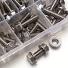 212-piece Stainless Steel Heavy-duty Hex Bolt and Nut Kit, M5/M6/M8, Suitable for Home Maintenance and Industrial Equipment.