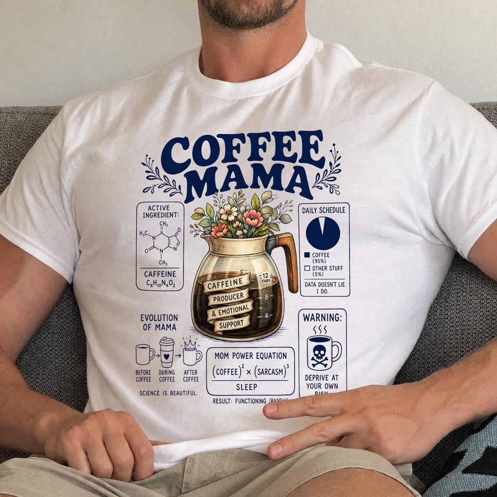 Funny Coffee Mama Shirt - Retro Drinks & Brewing Gift - Sarcastic Coffee Mama Clothing