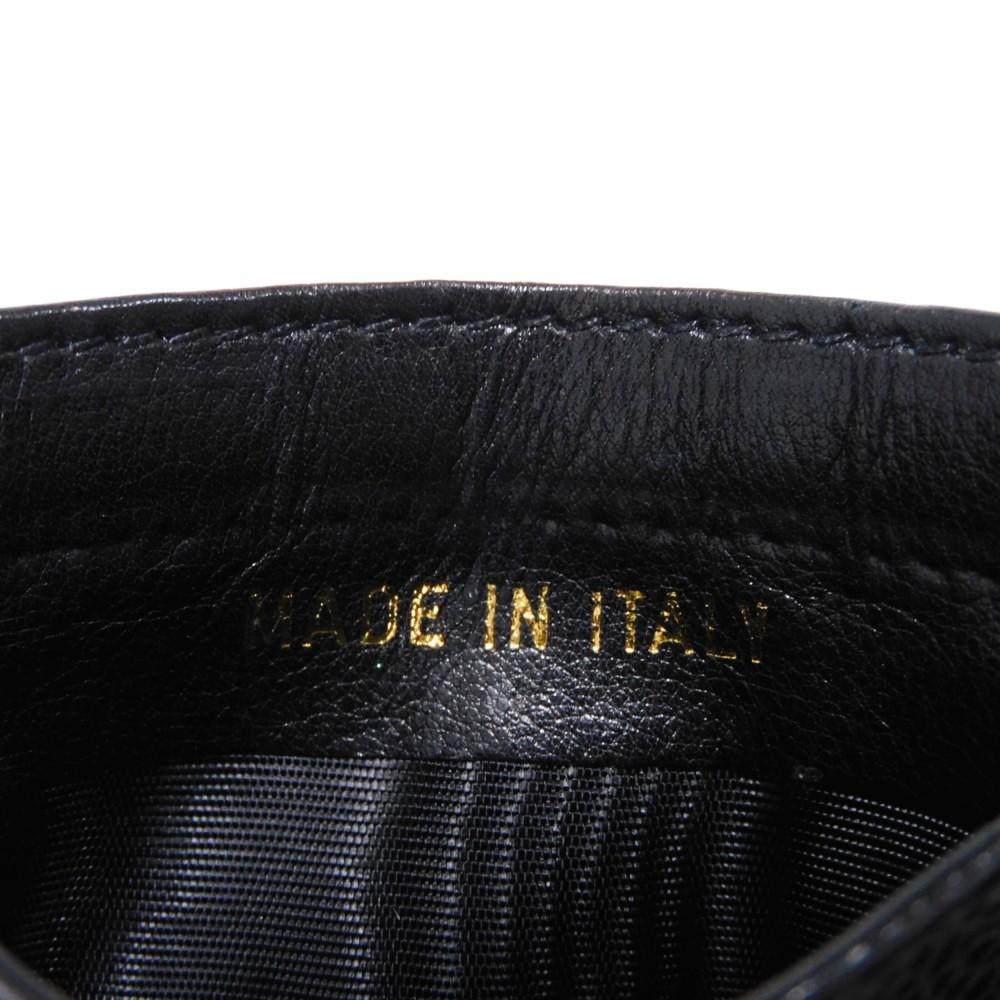 Used 10097 Compact Flap Wallet 7943 COCO Mark CC Mark 3rd Series Vintage Deca Coco Caviar Skin Black Unisex from Japan