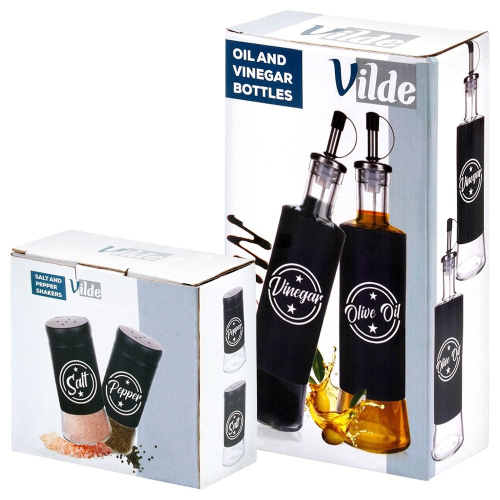 Bottles for Oil and Vinegar, Spice Jars 4 Pcs.