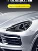Smoked Black TPU Headlight Film for Porsche Cayenne, Macan, Panamera, 718