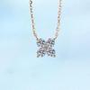 Girlfriend Valentine's Day 18K Rose Gold Necklaces Women Wedding Fine Jewelry Moissanite Diamond Daughter Birthday Gift