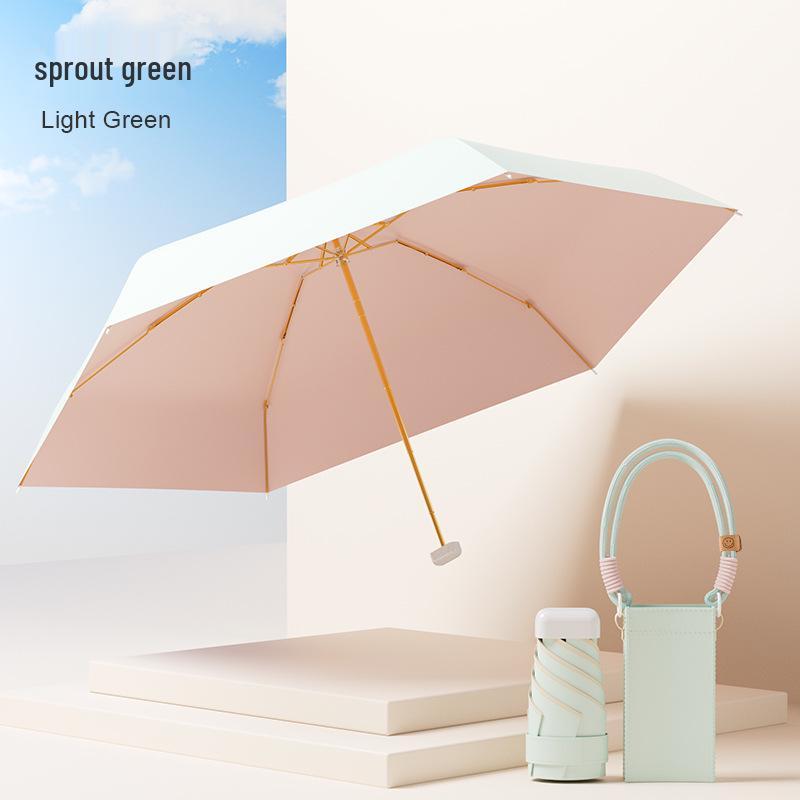 Women's Mini Anti-UV Sunshade Umbrella - Portable, Dual-Use for Sunny & Rainy Days