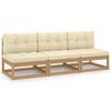 VidaXL 3-Seater Sofa with Cushions Patio Sofa Terrace Furniture Outdoor Furniture Outdoor Sofa 3076352
