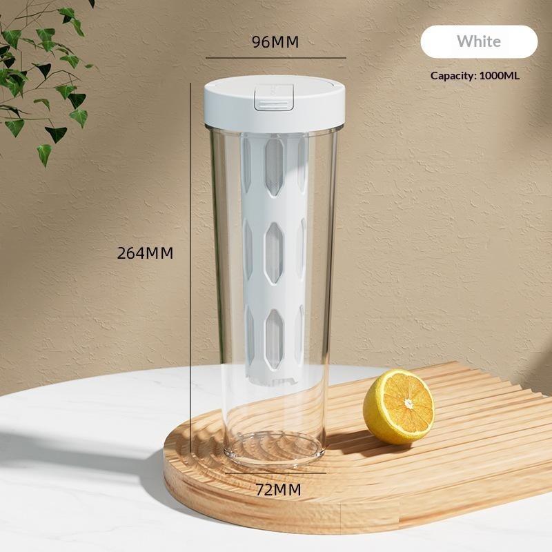1L Manual Cold Brew Coffee Maker With Handle High-Capacity Water Bottle Summer Portable Juices Tea Fruit Coffeeware Pot