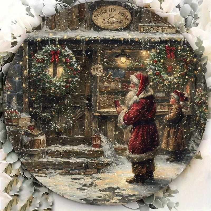 2D Flat Hanging Decorative Metal Sign Hand Painted Art