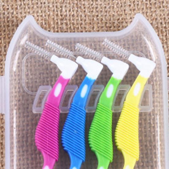 8Pcs/Set Interproximal Brush Remove Teeth Residue Multifunctional PP Hippocampus-shaped Dental Floss Brush for Household