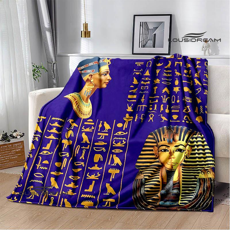 Egyptian pictograph symbol printed blanket Picnic blanket Warm Flannel blankets Home bed linings blankets for beds Birthday Gift