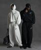[Set] Oversized Crop Sweat Hoodie + Oversized Wide Sweatpants (3 Colors)