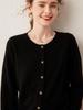 Women's Versatile Round Neck Casual Cashmere Knit Cardigan - Lightweight, Large Size Outerwear