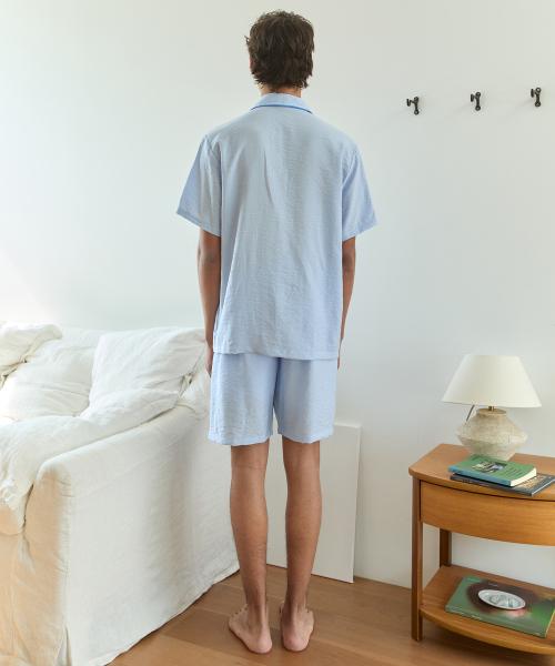 [DAP] Oxford Blue Rayon Pajama Set [Shipped from Korea] 100% Authentic
