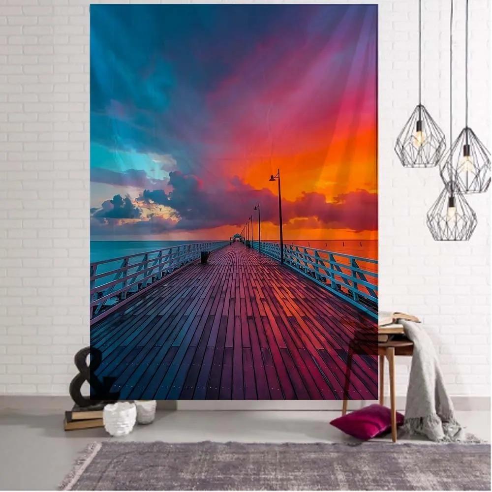 Fantasy Scenery Sunset Starry Sky Tapestry Office Living Room Tapestry Home Wall Decoration Tapestry