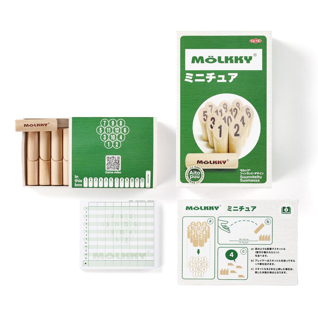 MOLKKY Miniaturmodell Offizielles japanisches Produkt Mölkky
