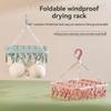 Clothes Drying Hanger with 32 Clips and Drip Foldable Hanging Rack