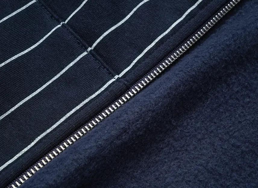Supreme Devil S Logo Zip Up Hooded Sweatshirt "Stripe"