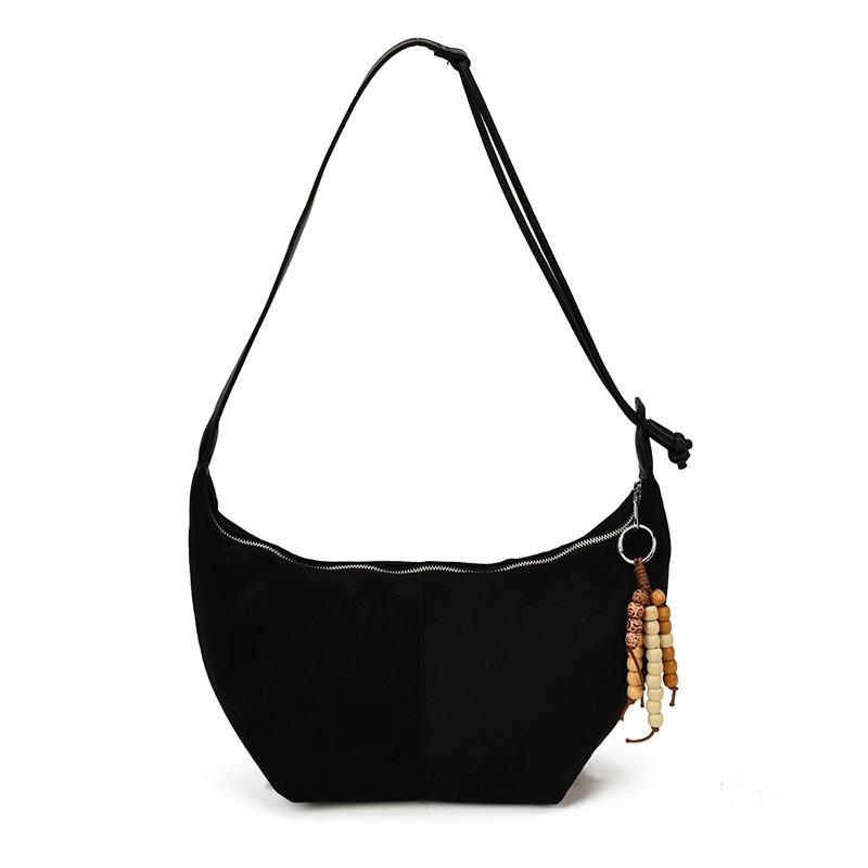New retro lazy style fashion commuting simple large capacity croissant bag shoulder messenger tote bag