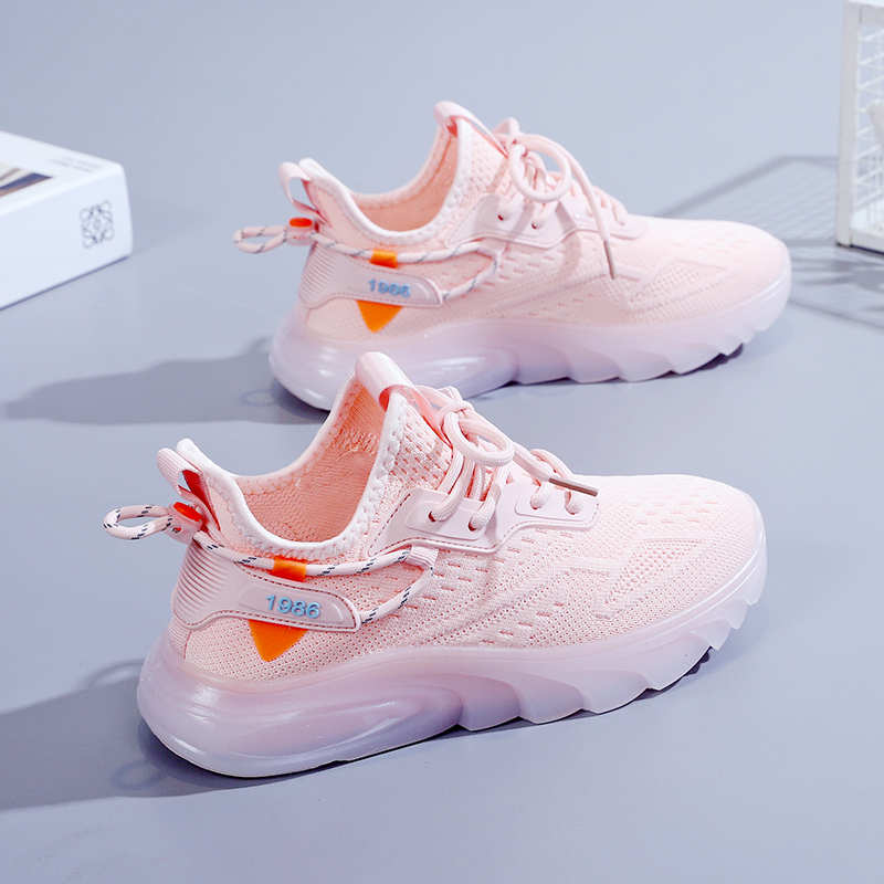 Fashion Sumer Thick-heeled Women's Natural Sneakers Casual Flat Toe Shoes Original Ladies Tennis Sport Tens Snekaers Cosplay Trends