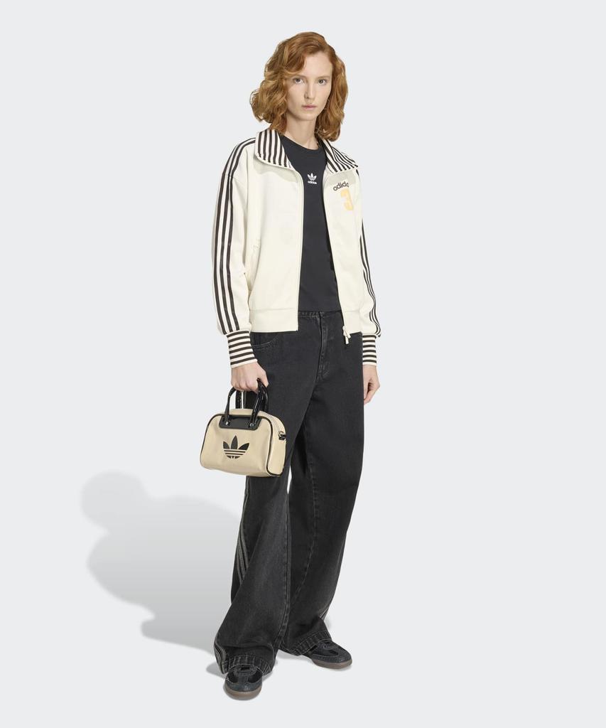 ADIDAS Vintage Beckenbauer Striped Rib Track Top - White / Kw2055