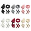 4Pcs/Set Ear Protection Women Hats Scarf Gloves Socks Set Soft Winter Warm Mitten  Outdoor