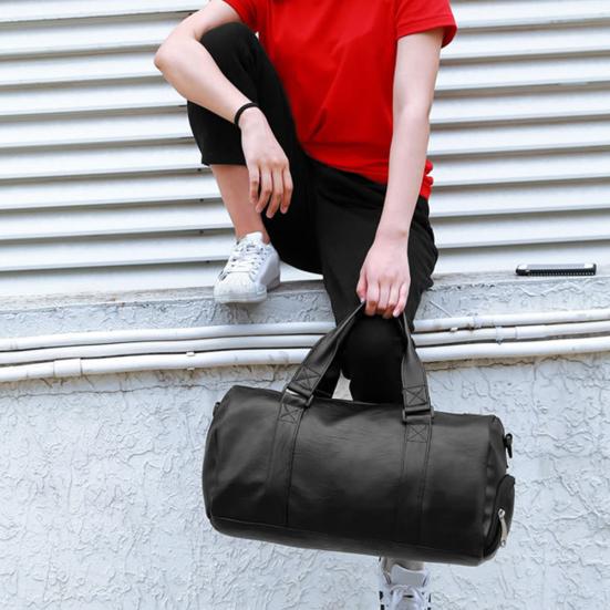 Unisex-Reisetasche mit großem Fassungsvermögen, Kunstleder, für Fitnessstudio, Fitness, Umhängetasche