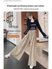 Spring 2025 Plus Size High-Waisted Wide-Leg Acetate Culottes - Slimming, Versatile, and Casual.
