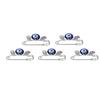 5Pcs Evil Eye Pin Good Luck Unique Design High Durability Premium Material Brooch for Home Party Dating