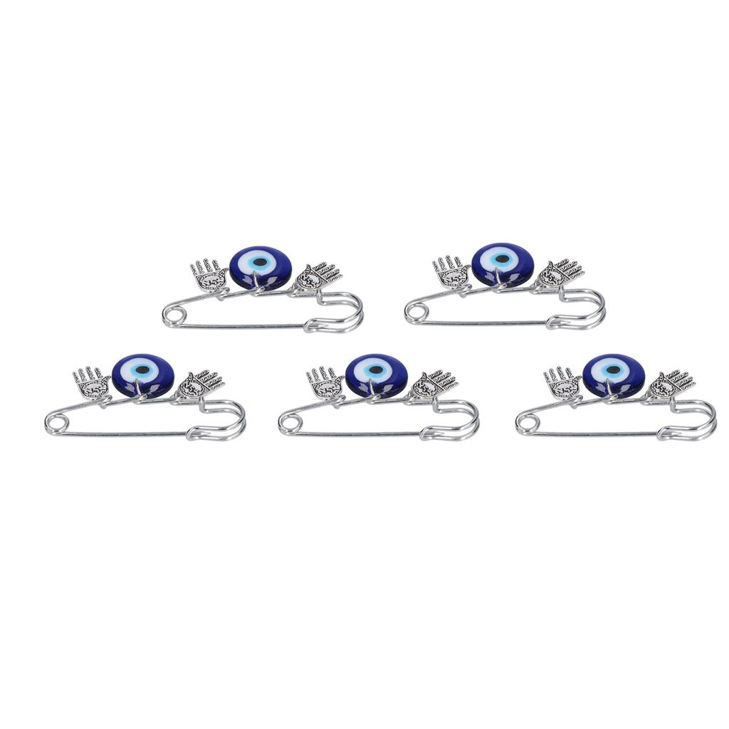 5Pcs Evil Eye Pin Good Luck Unique Design High Durability Premium Material Brooch for Home Party Dating