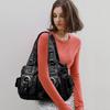 Fashion Pu Leather Handbags Soft Large Capacity Tote Bags Multifunctional Retro Crossbody Bag Women